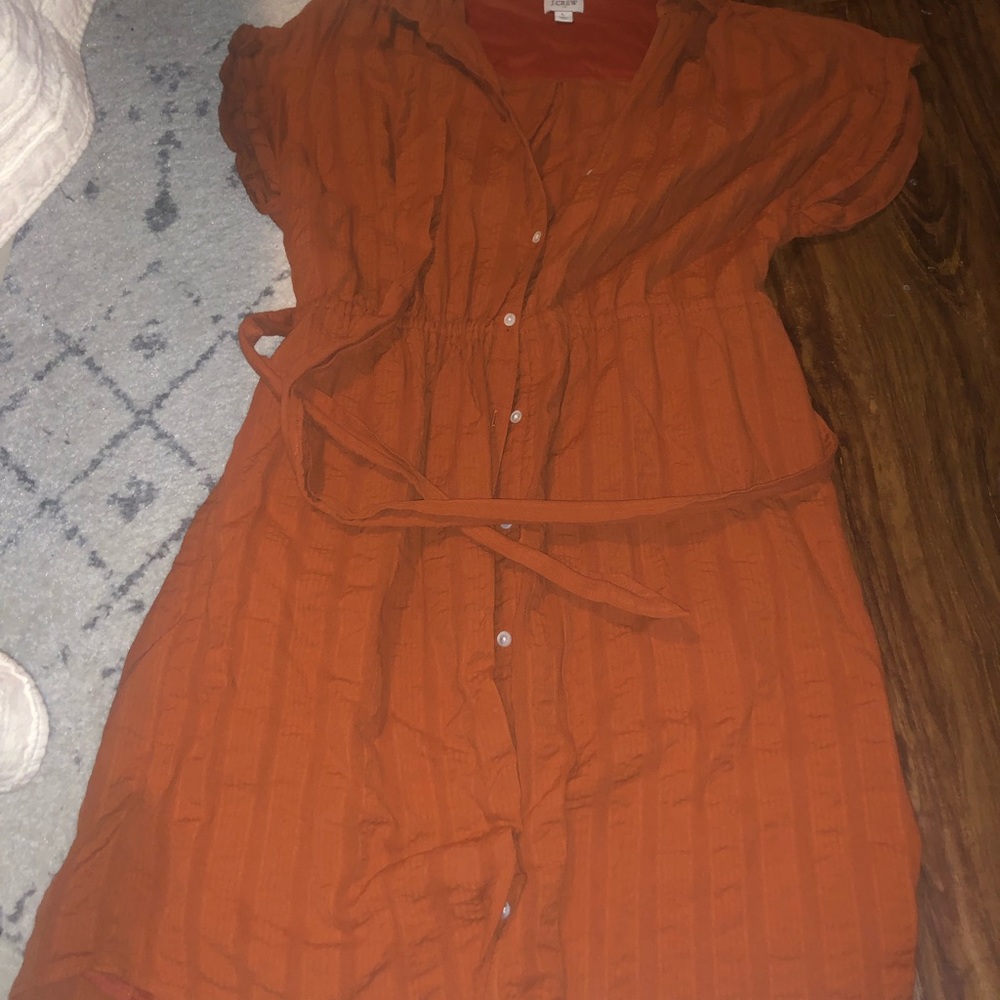 J Crew-burnt Orange- knee length dress